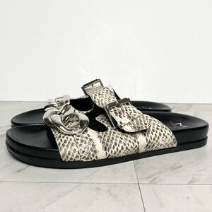New! Marc Fisher Fresno Snake Skin Slide Sandal 9M